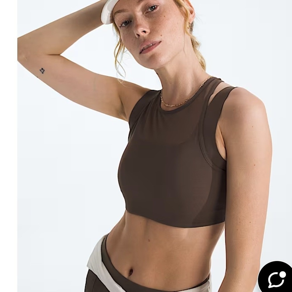 The North Face Refina Double Layer Sports Bra Smokey Brown NF0A891K XS‎